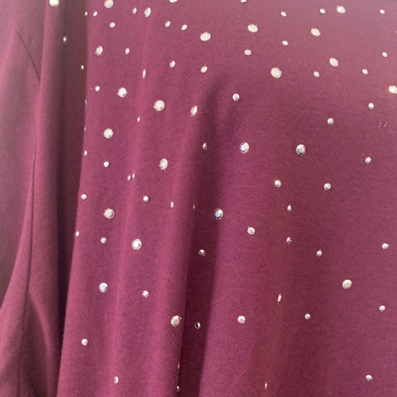 Catherines two top buy! Size 3X. One is black, other purple. Beaded in front - Picture 4 of 10